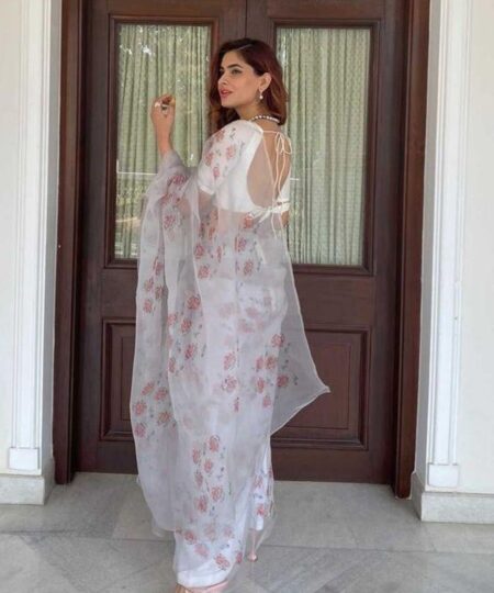 rose grey saree product image