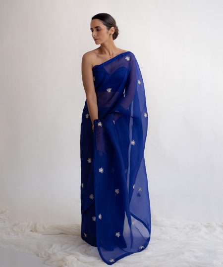 erle bule saree product image 7