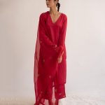 erle red kurta product image 9