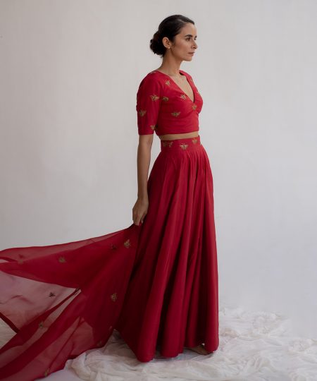 lehenga set red product image